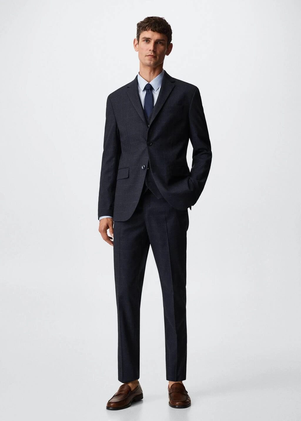 Veste De Costume Slim Fit à Carreaux – Image 2