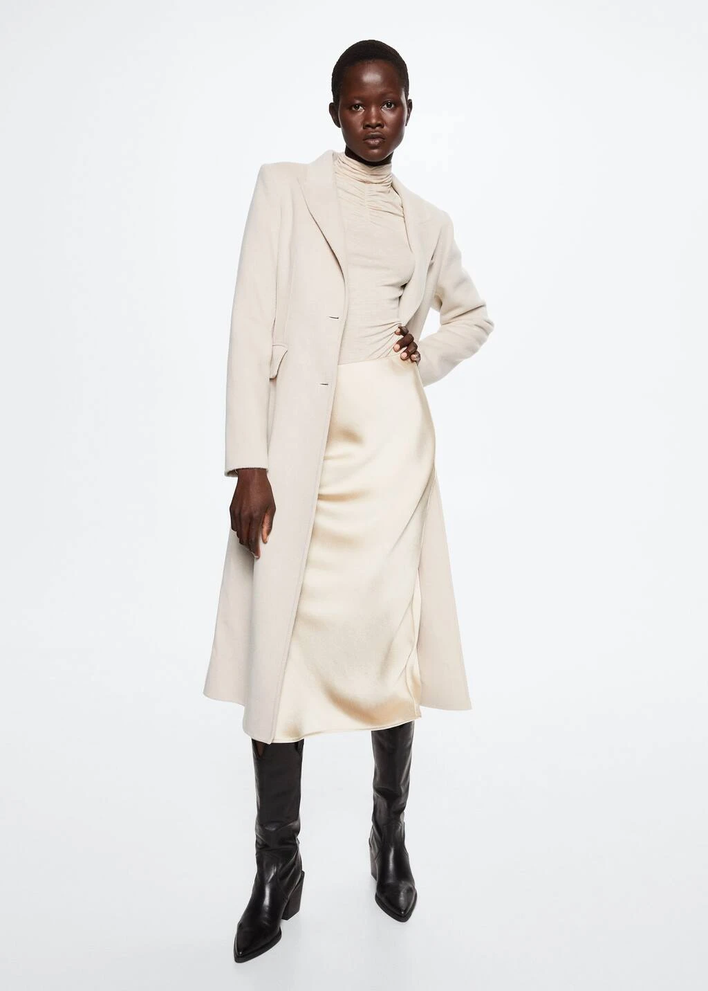 Manteau Laine Ajusté Fait Main – Image 4