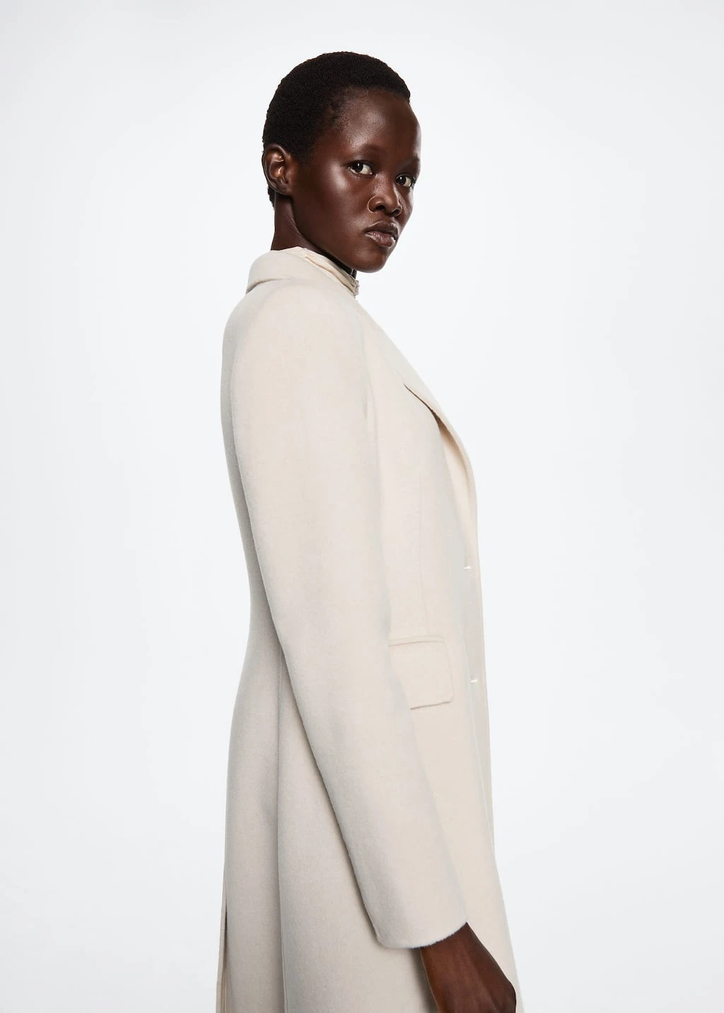 Manteau Laine Ajusté Fait Main – Image 5