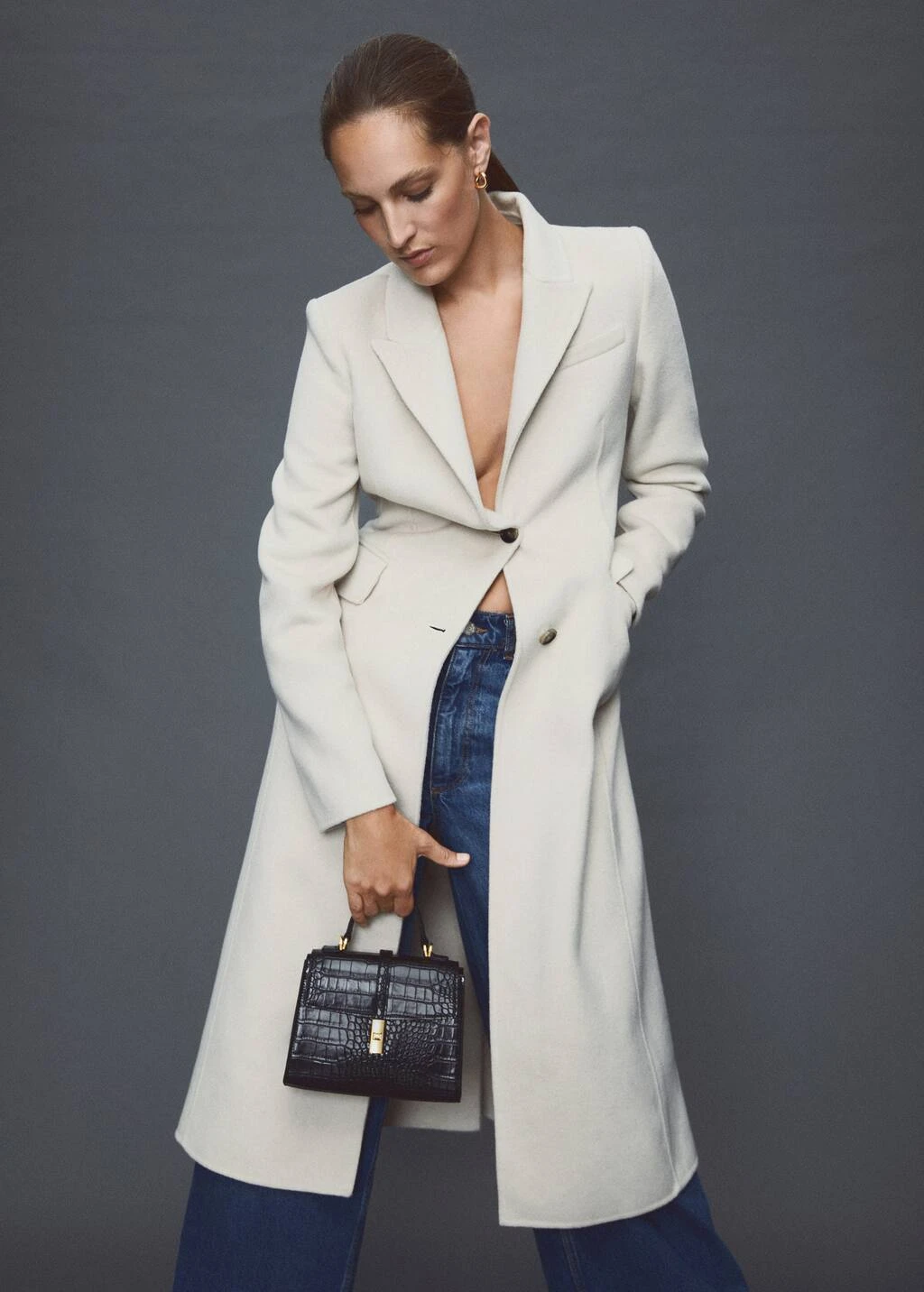 Manteau Laine Ajusté Fait Main – Image 6