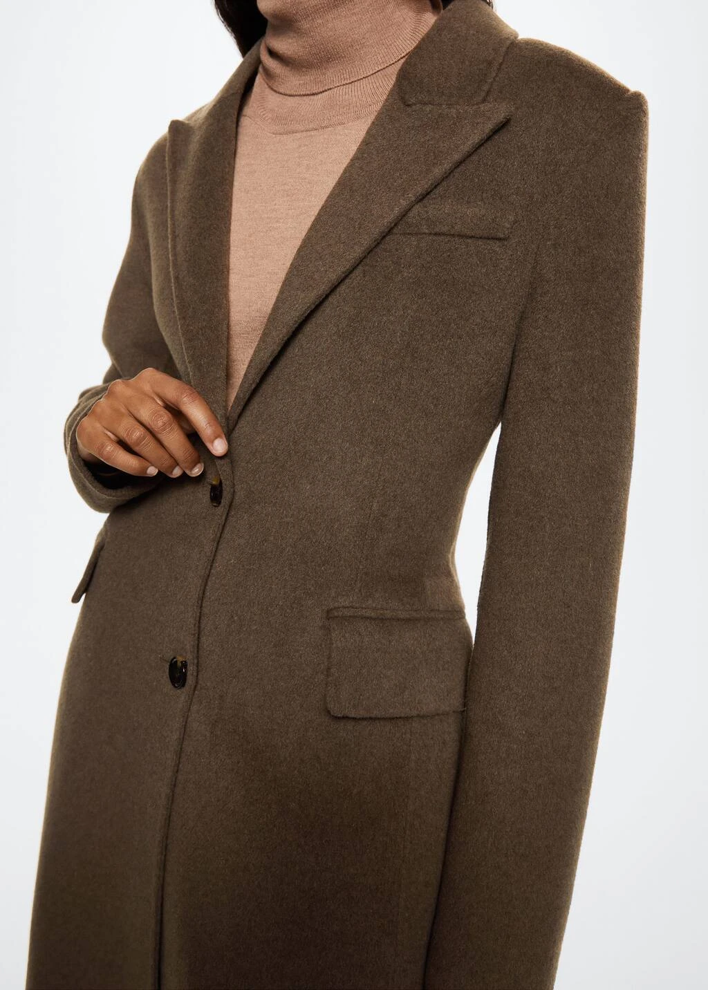 Manteau Laine Ajusté Fait Main – Image 15
