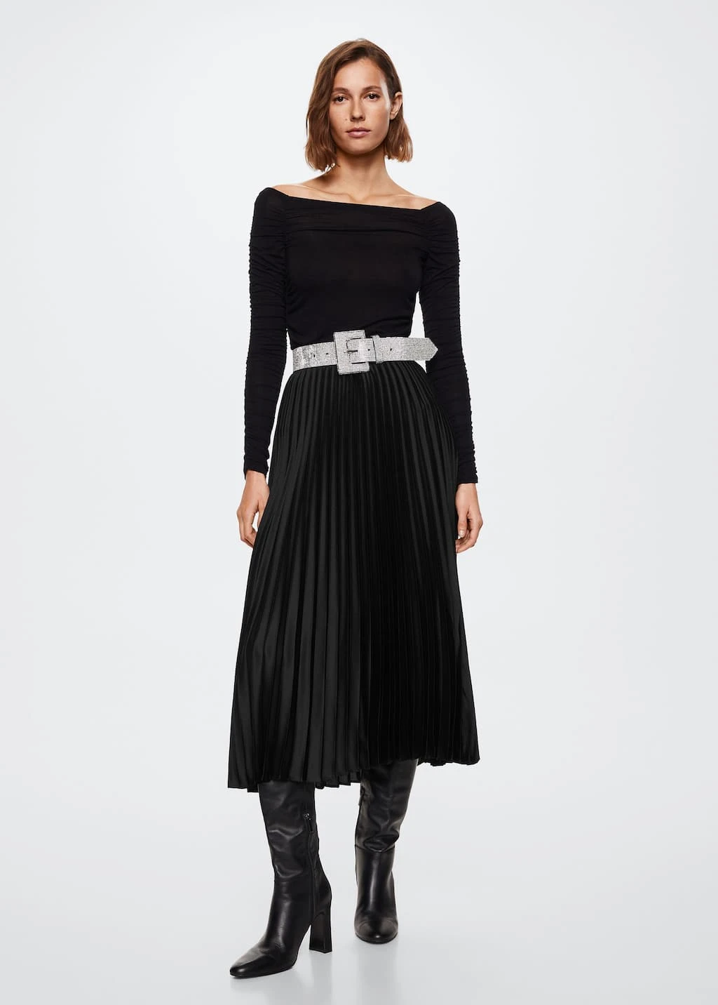 Jupe Plissée Satinée – Image 9