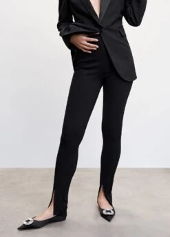 Leggings à Fente En Bas