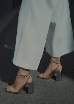 Sandales Métallisées Empiècement Vinyle