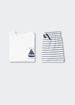 Pyjama Court Rayures