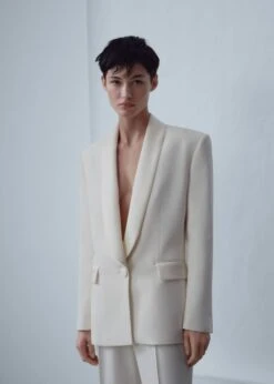 Veste Tailleur Détails Satinés