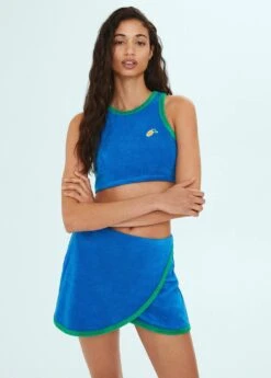 Top Tissu éponge Détail Brodé