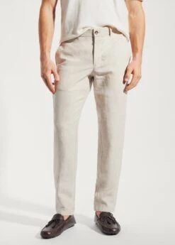 Pantalon 100Â % Lin Slim Fit