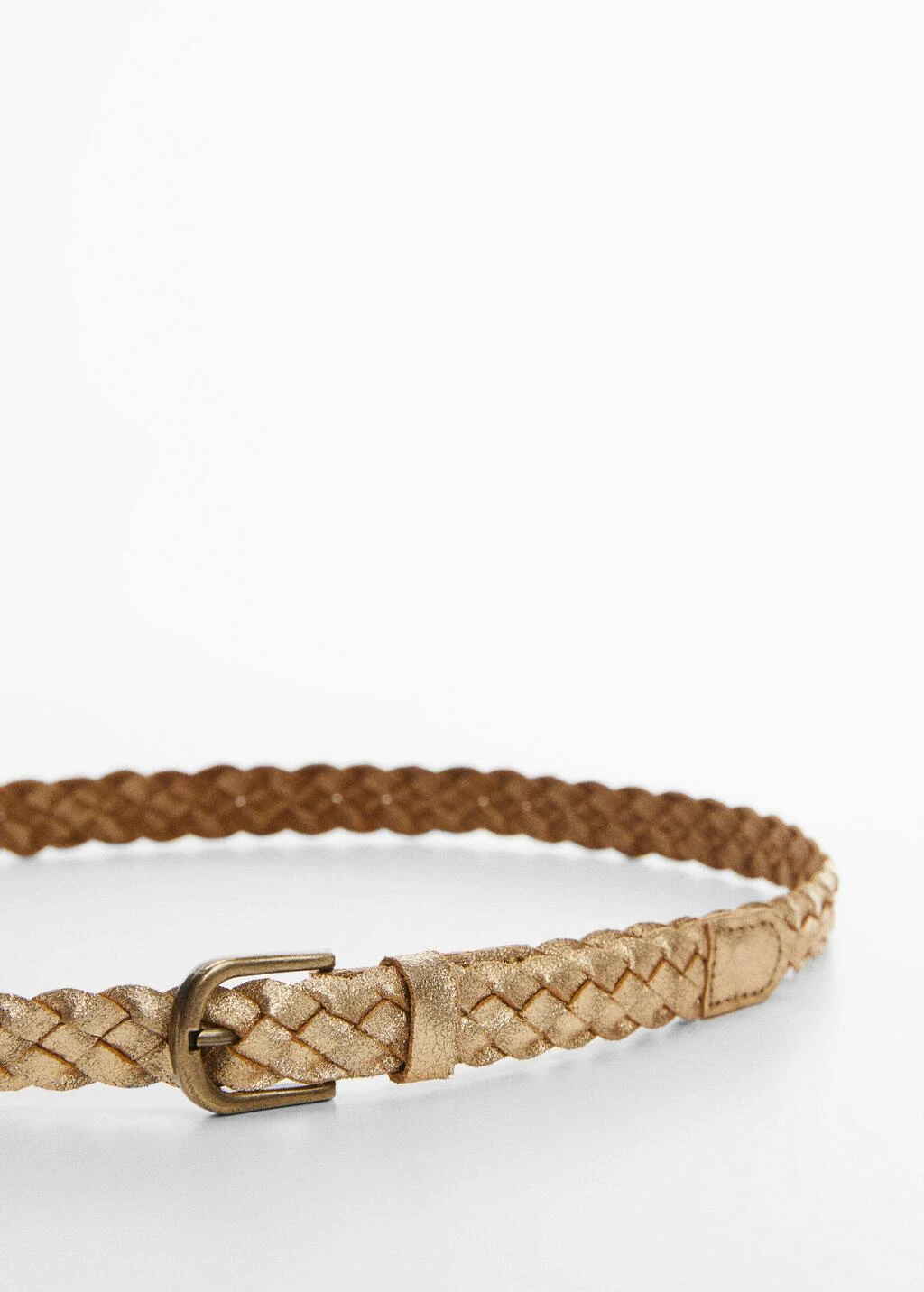 Ceinture Tressée Métallisée