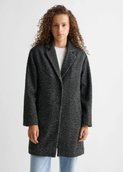 Manteau Jaspé En Laine
