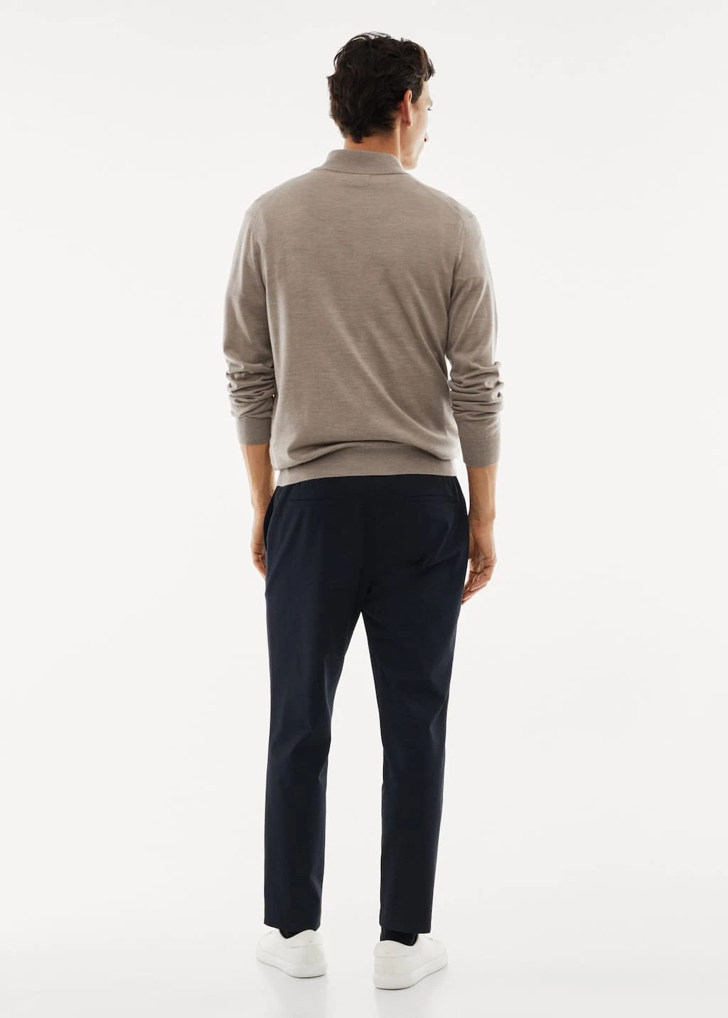 Pull-over 100 % Laine Mérinos Col Zippé – Image 3