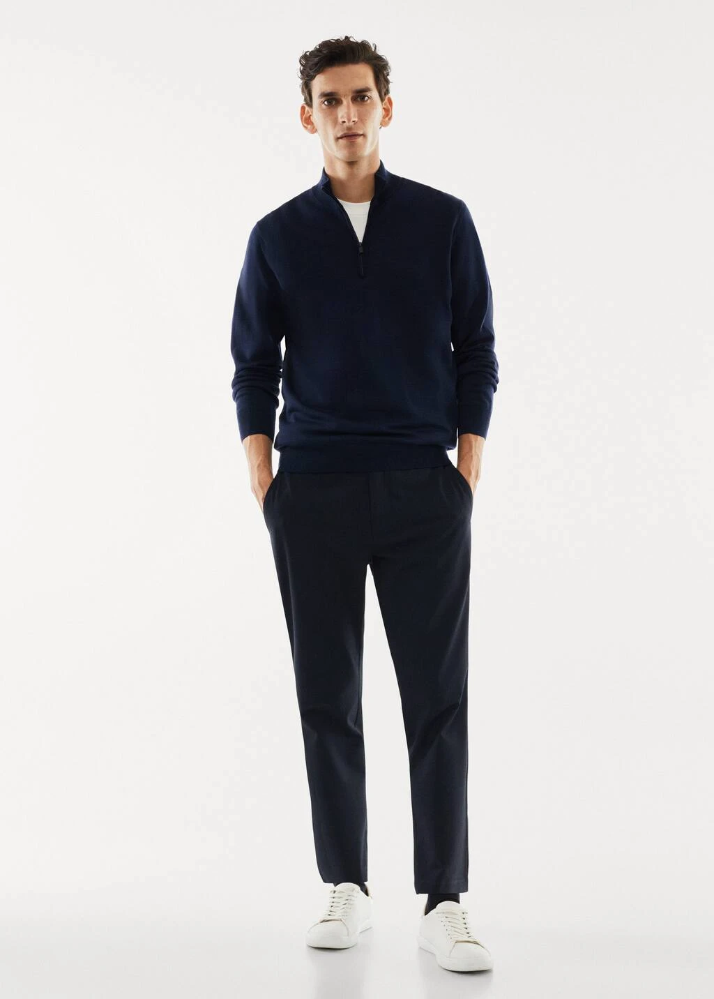 Pull-over 100 % Laine Mérinos Col Zippé – Image 16