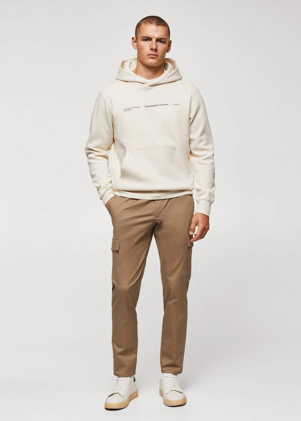 Sweat-shirt Capuche Coton Texte – Image 2