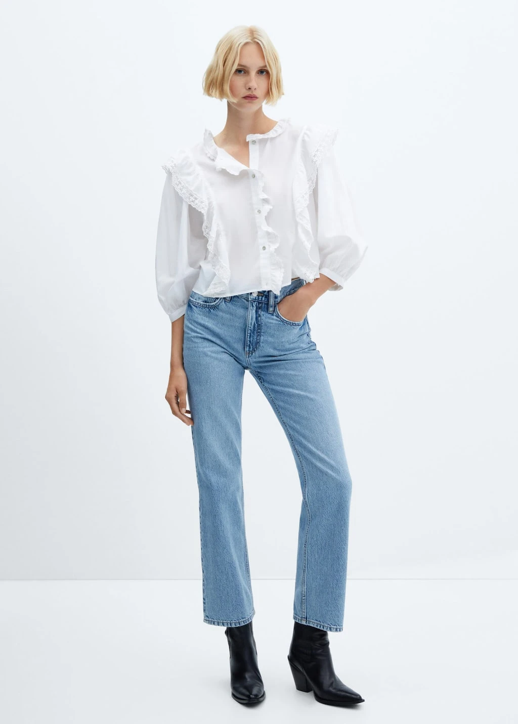 Blouse VolantĂ©e Dentelle â Image 2