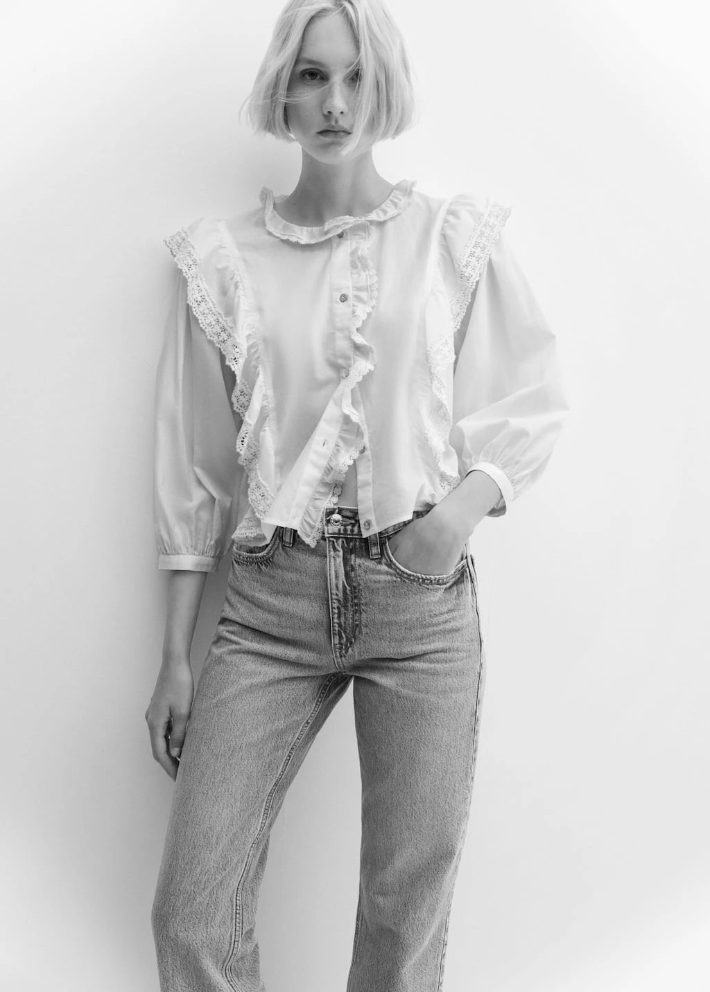 Blouse VolantĂ©e Dentelle â Image 5