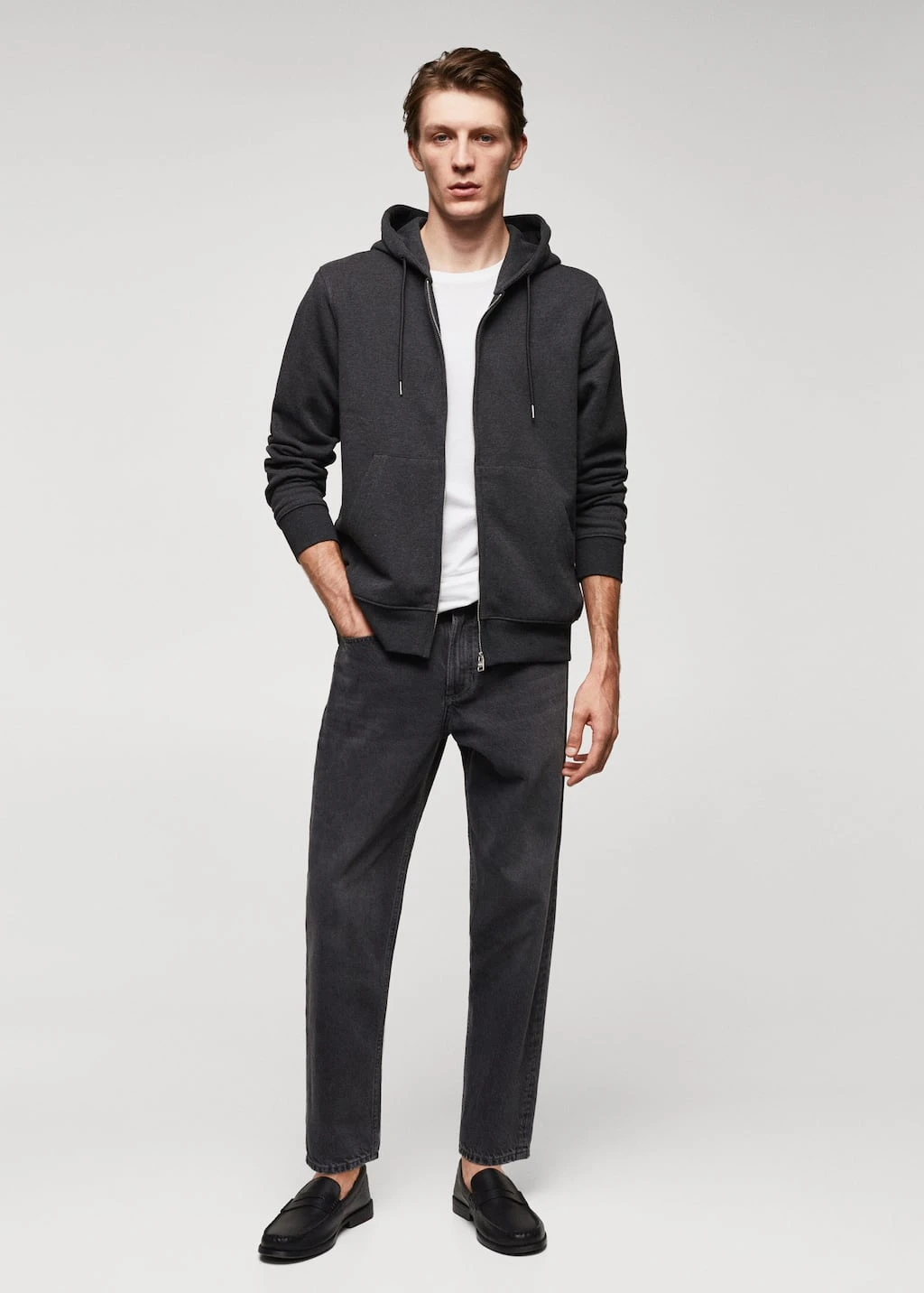 Sweat-shirt Coton Zippé Capuche – Image 9