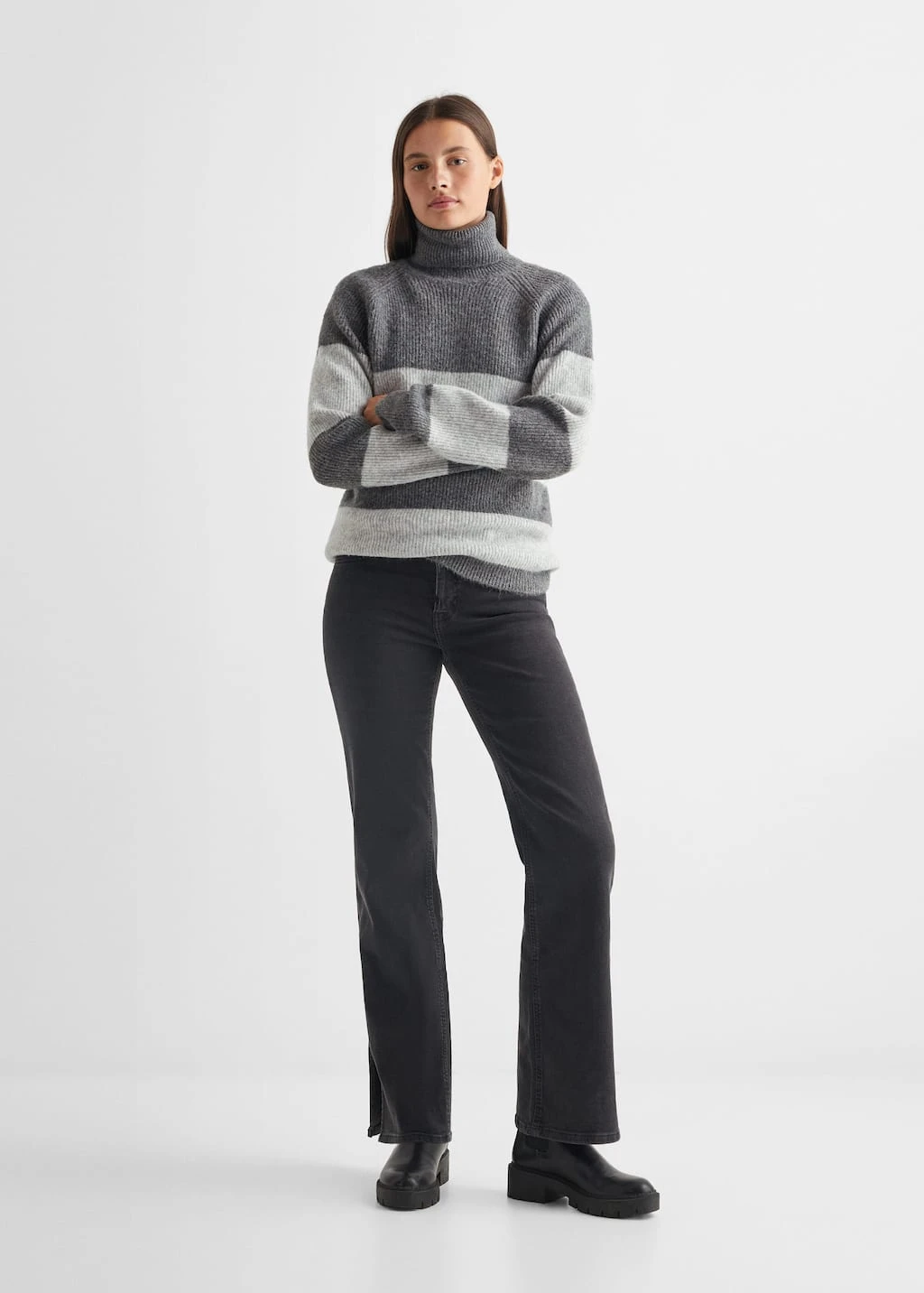 Pull-over Rayé Col Roulé – Image 2