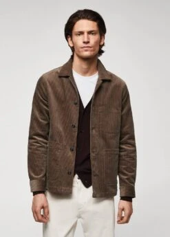 Surchemise Velours Côtelé Poches