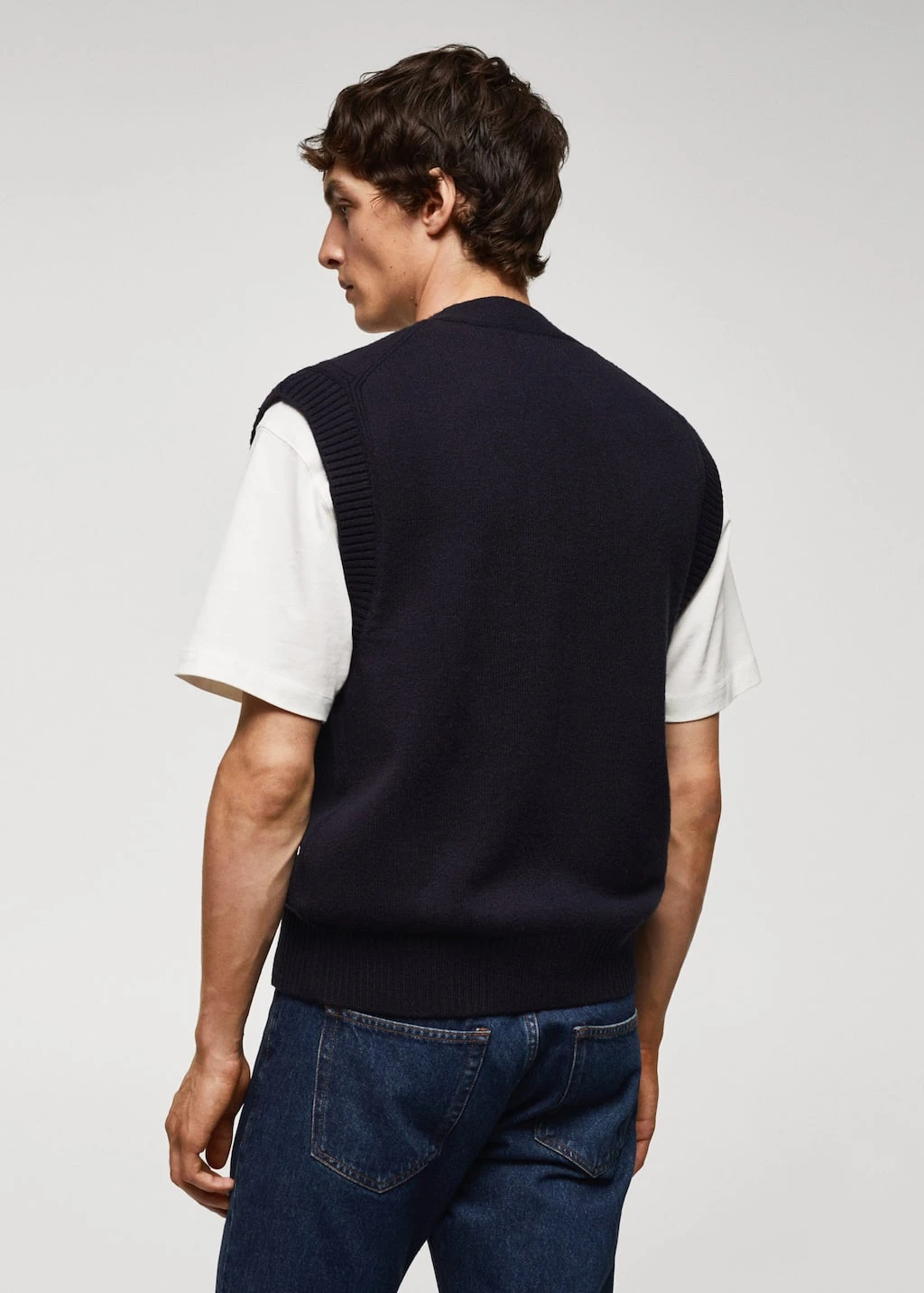 Gilet Maille Laine Mélangée – Image 3