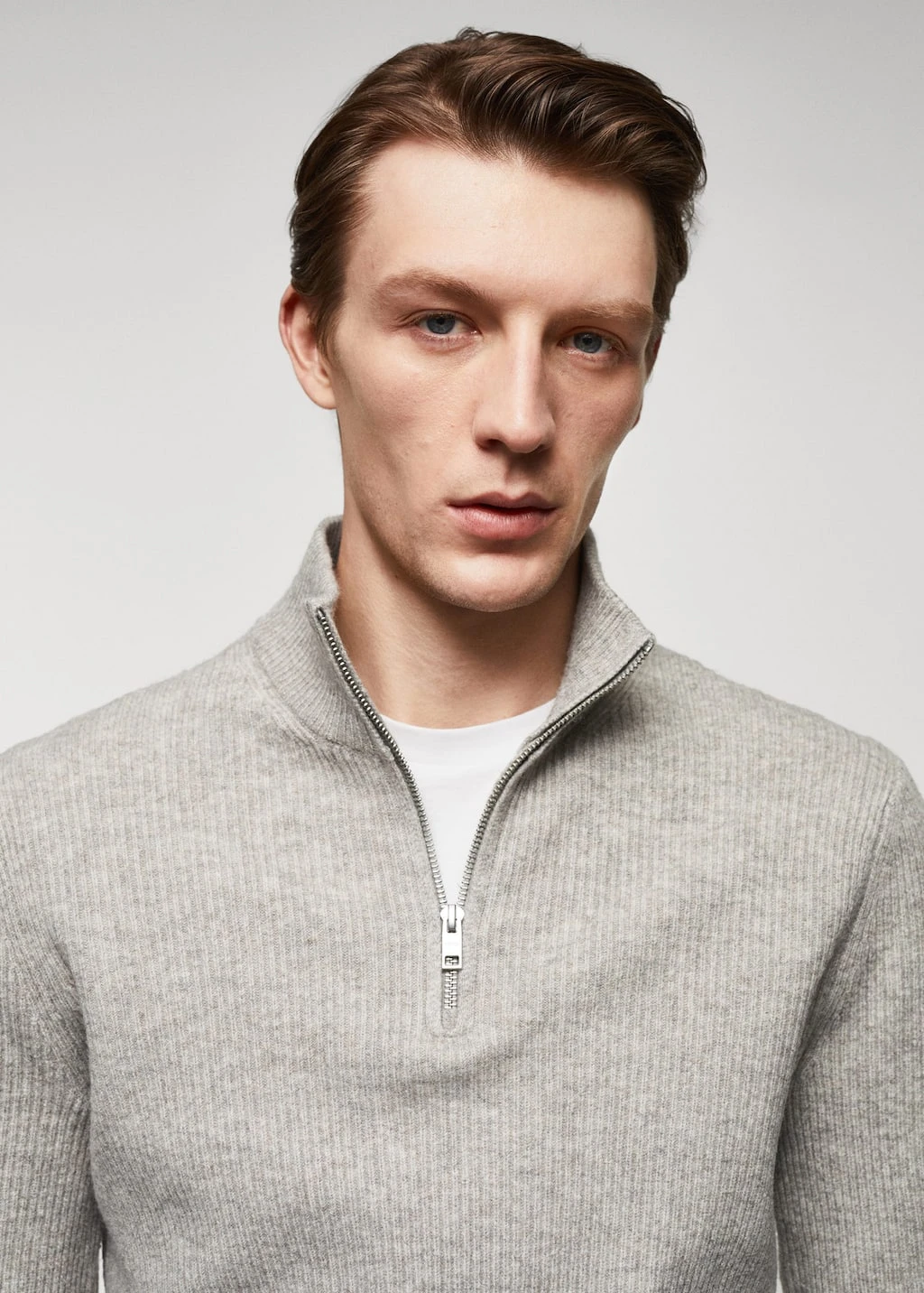 Pull-over Zippé Maille Côtelée – Image 4