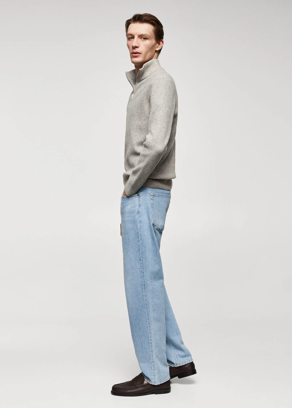 Pull-over Zippé Maille Côtelée – Image 5