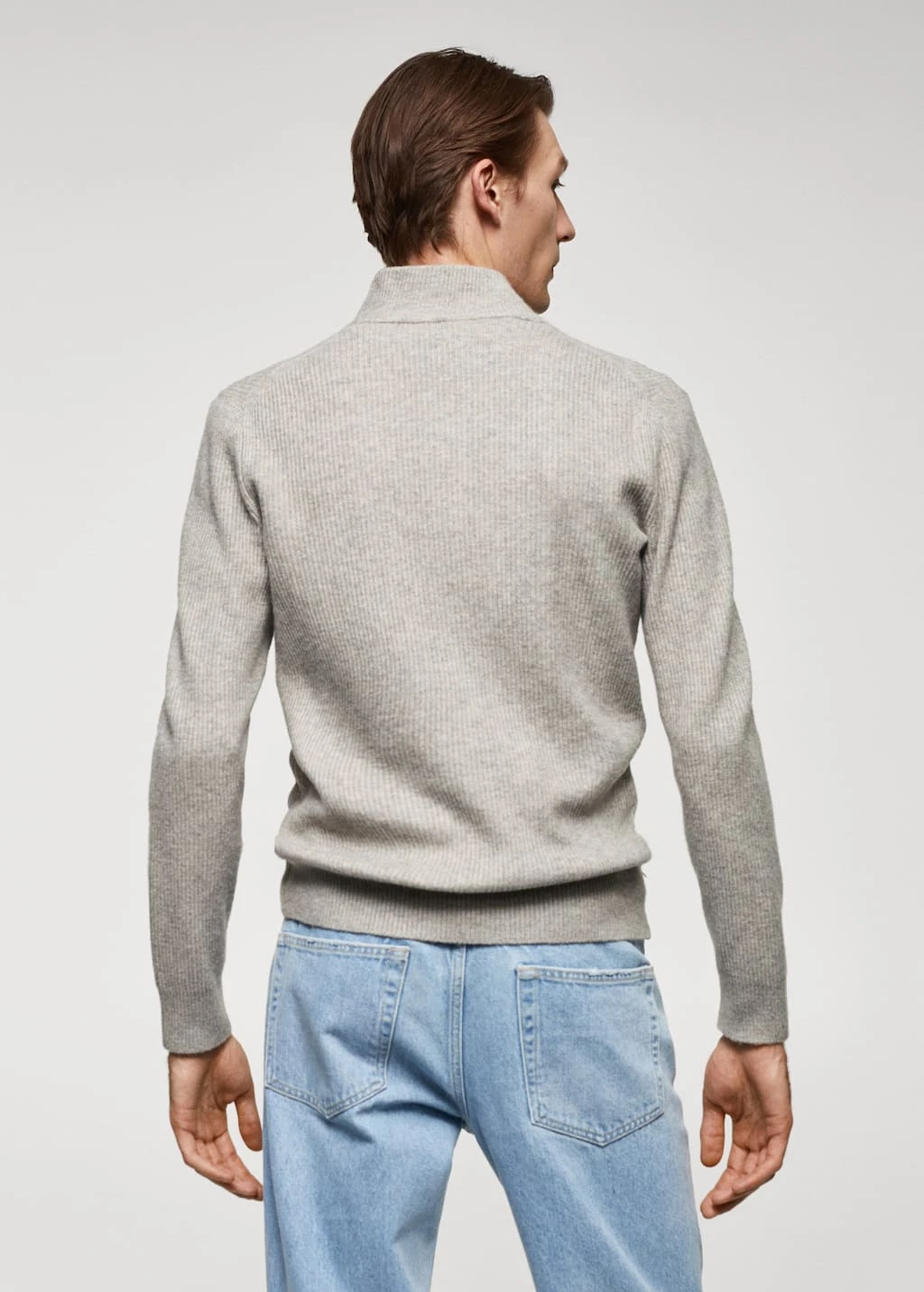 Pull-over Zippé Maille Côtelée – Image 3