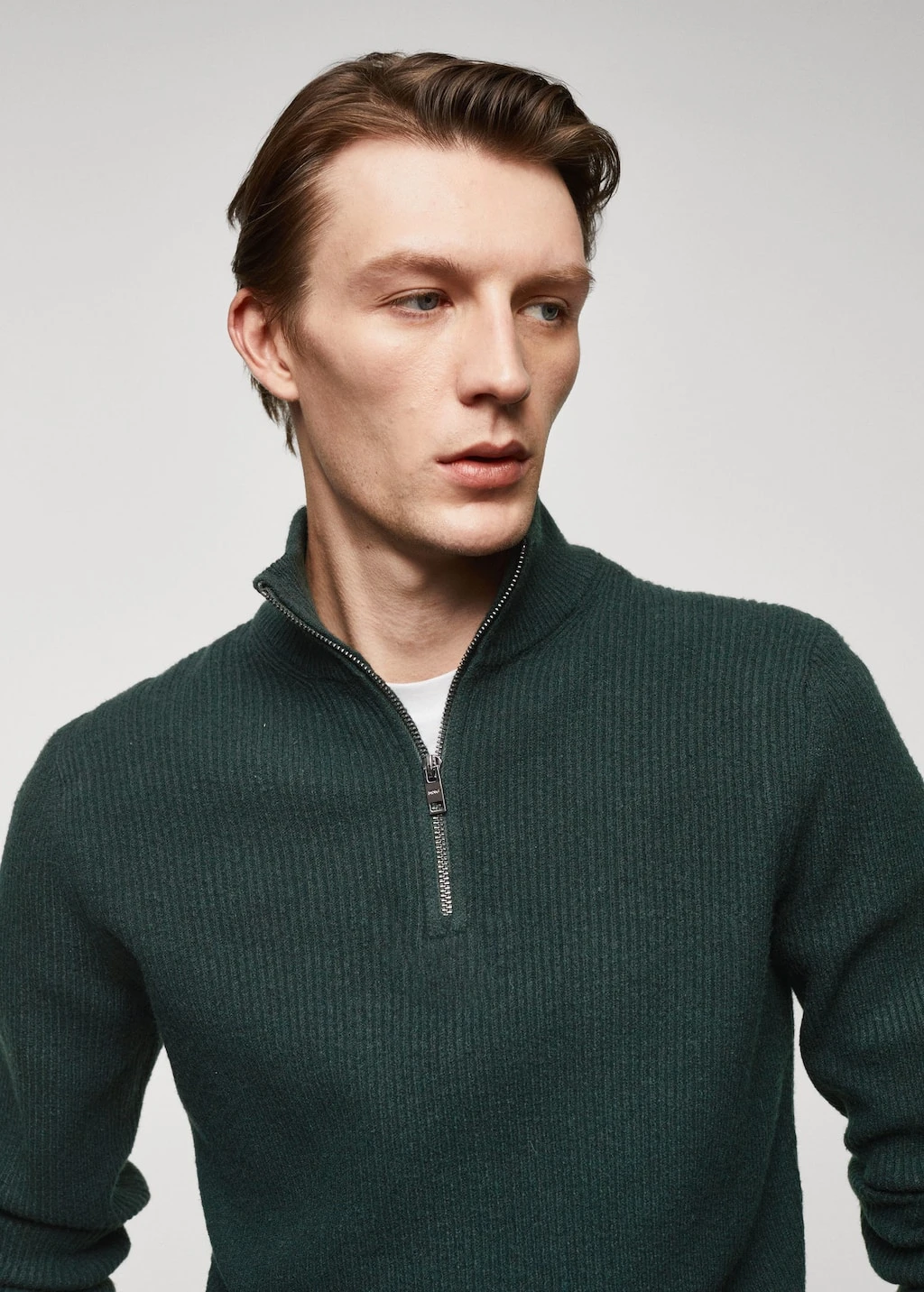 Pull-over Zippé Maille Côtelée – Image 18