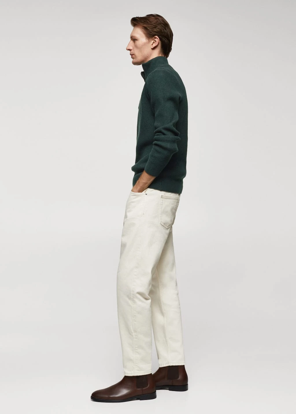 Pull-over Zippé Maille Côtelée – Image 19