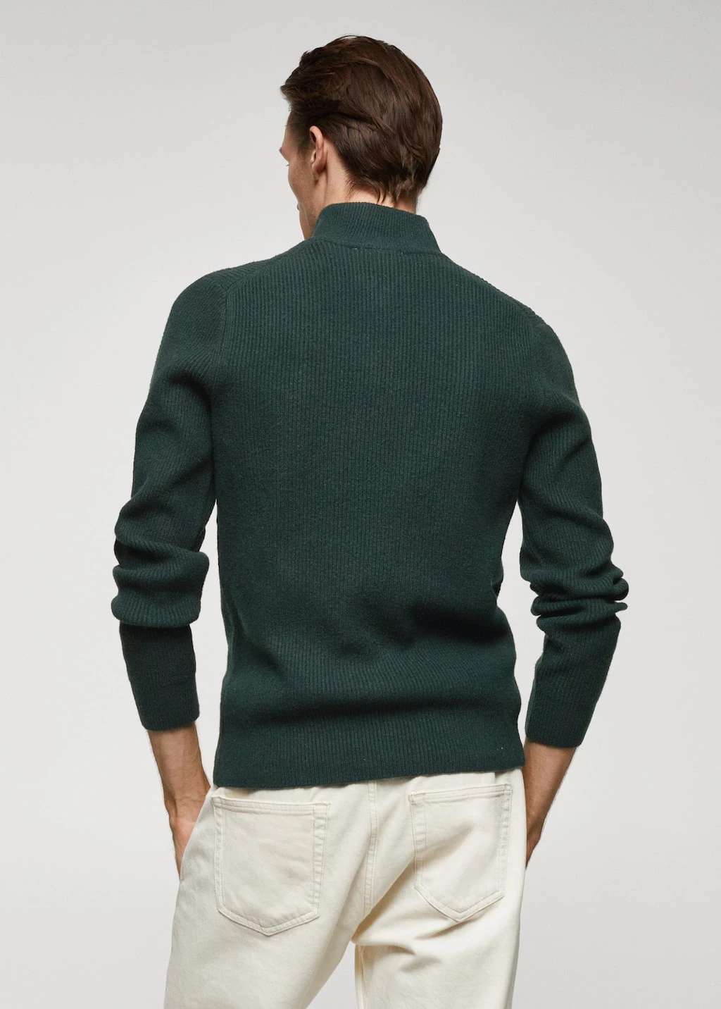 Pull-over Zippé Maille Côtelée – Image 17