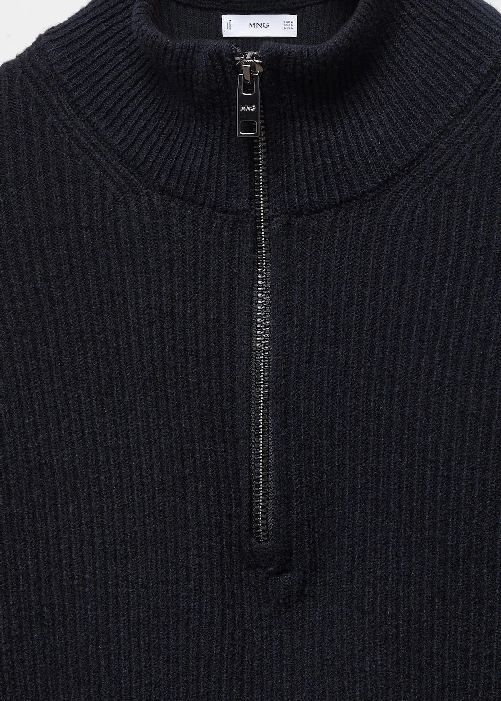 Pull-over Zippé Maille Côtelée – Image 13