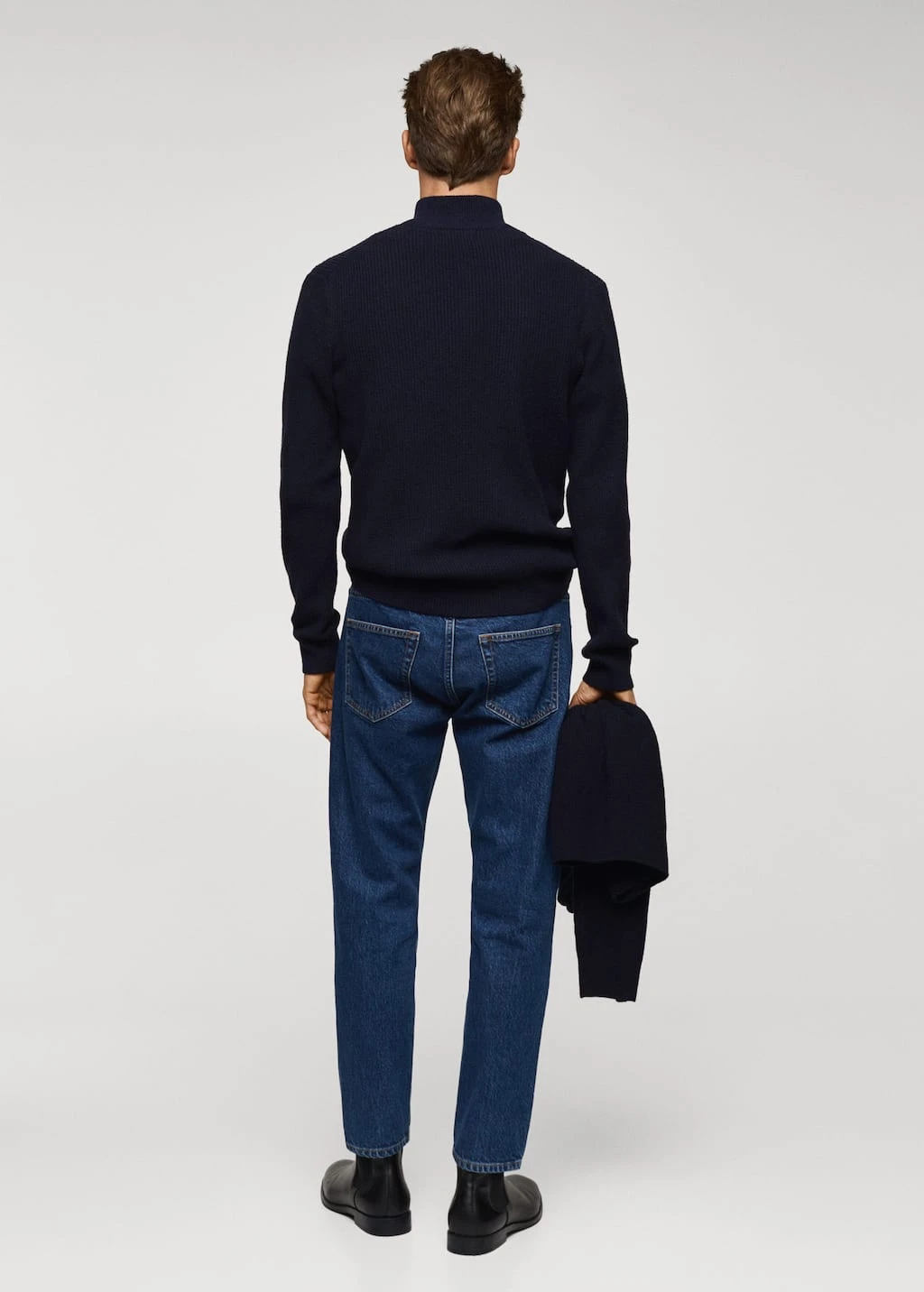 Pull-over Zippé Maille Côtelée – Image 10