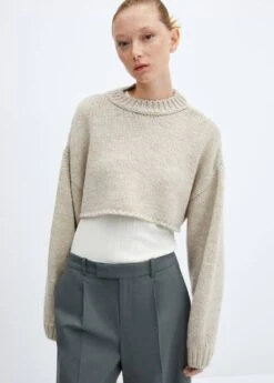 Pull-over Crop Col Rond