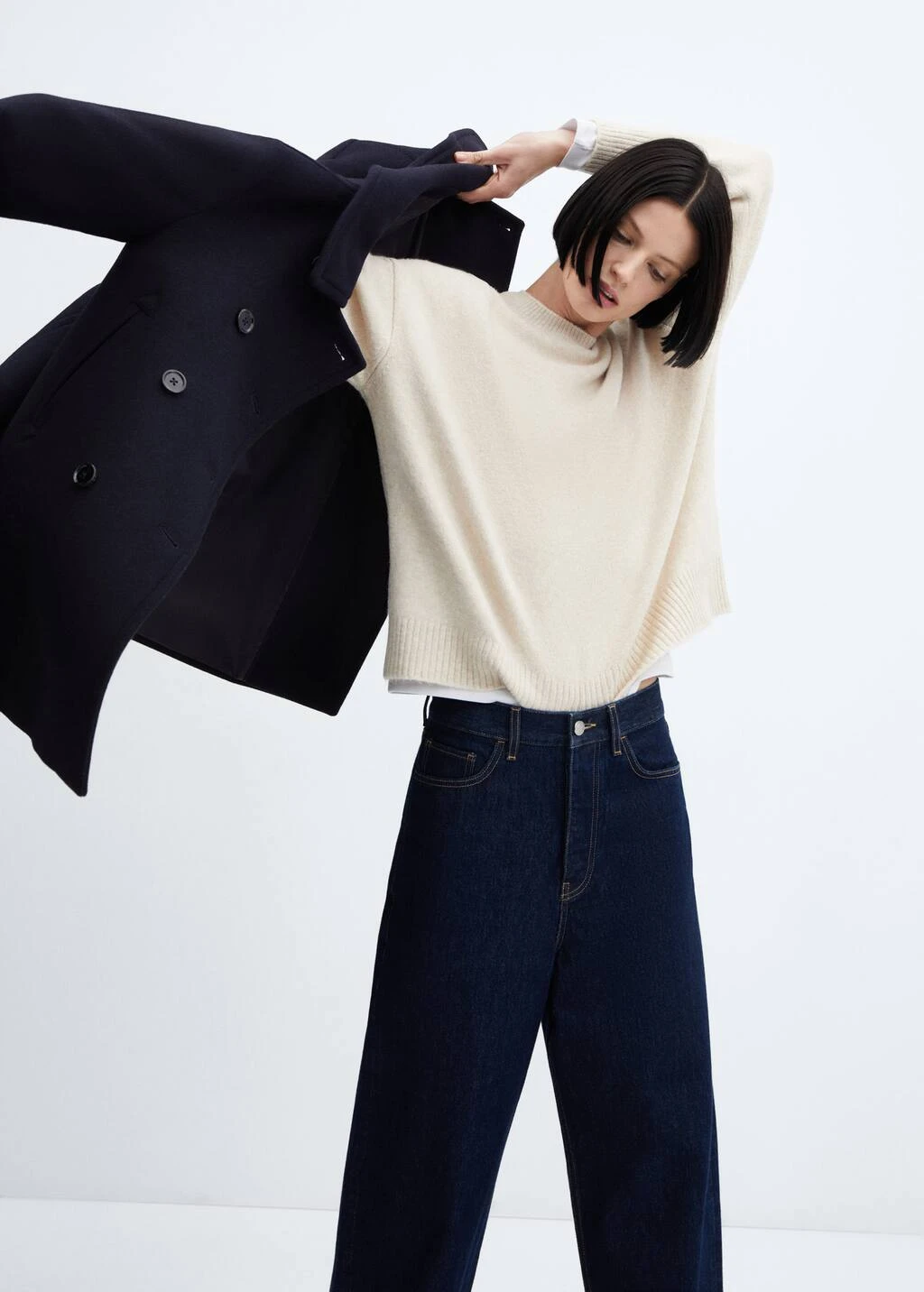 Manteau Double Boutonnage Col Fausse Fourrure – Image 9