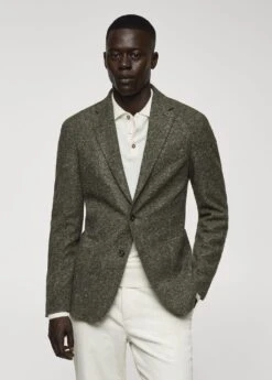 Veste Laine Vierge En Imprimé Chevrons