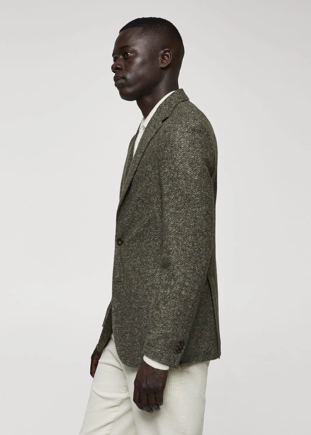 Veste Laine Vierge En Imprimé Chevrons – Image 5