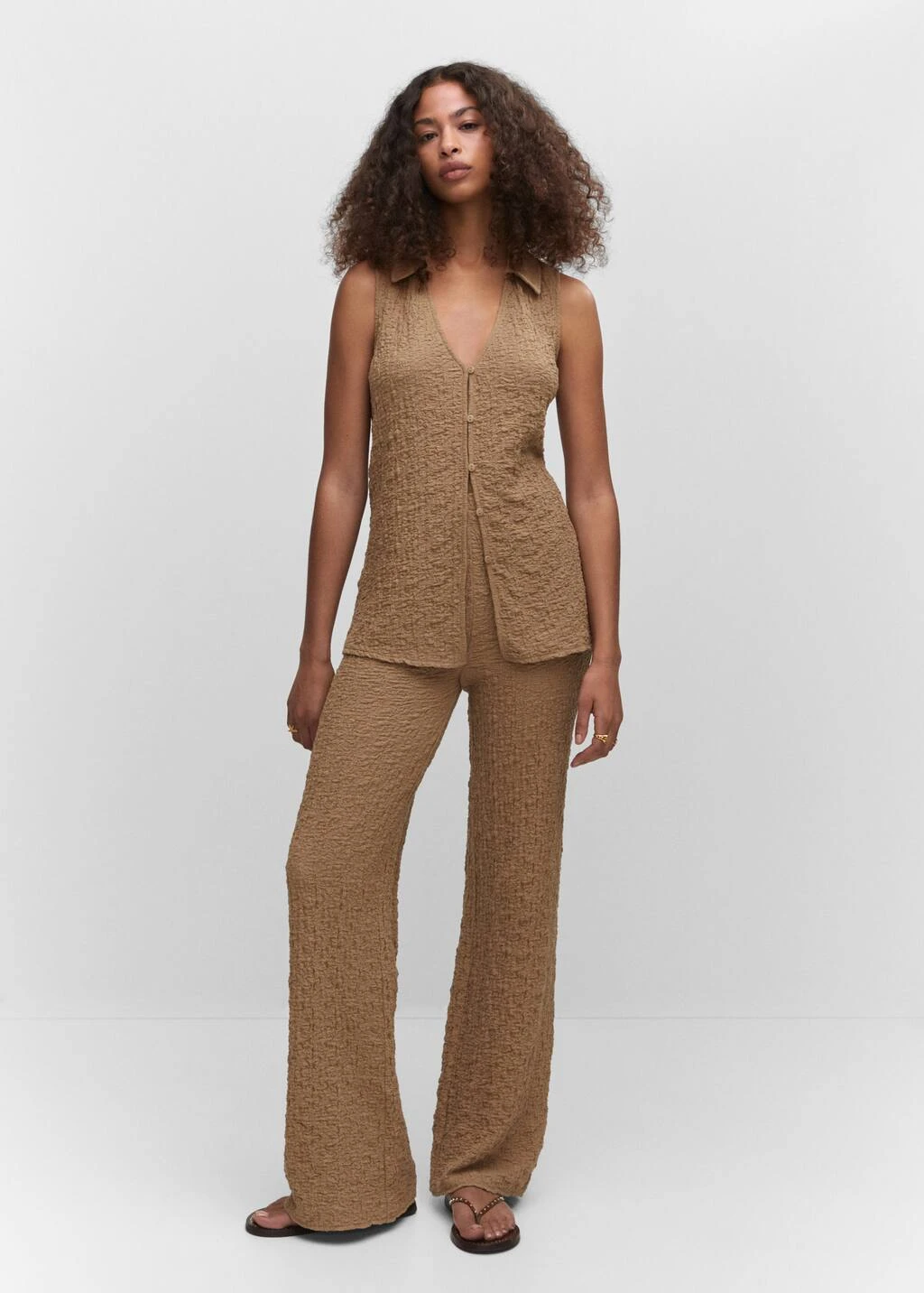 Gilet Texturé Col Polo – Image 2