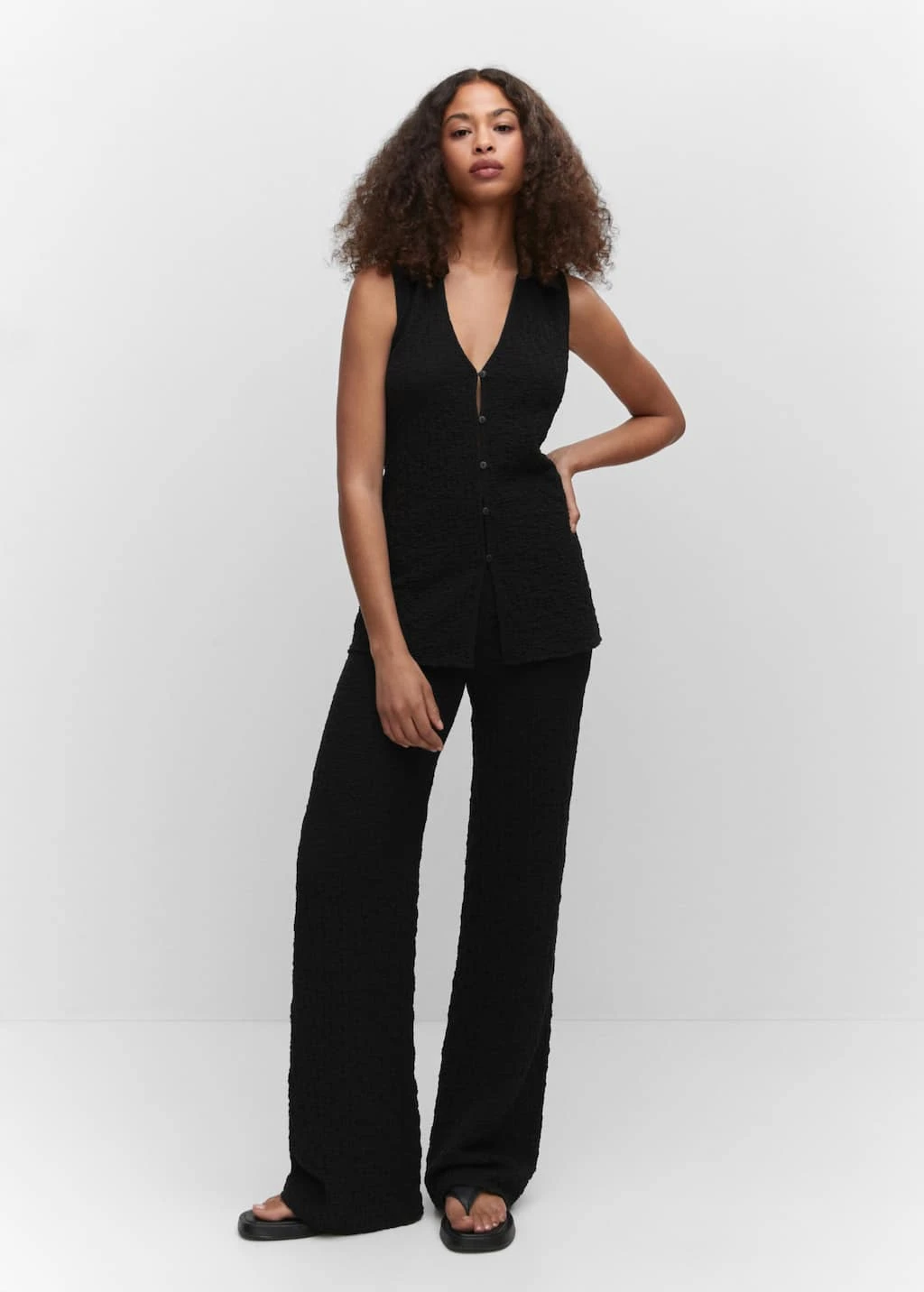 Gilet Texturé Col Polo – Image 9