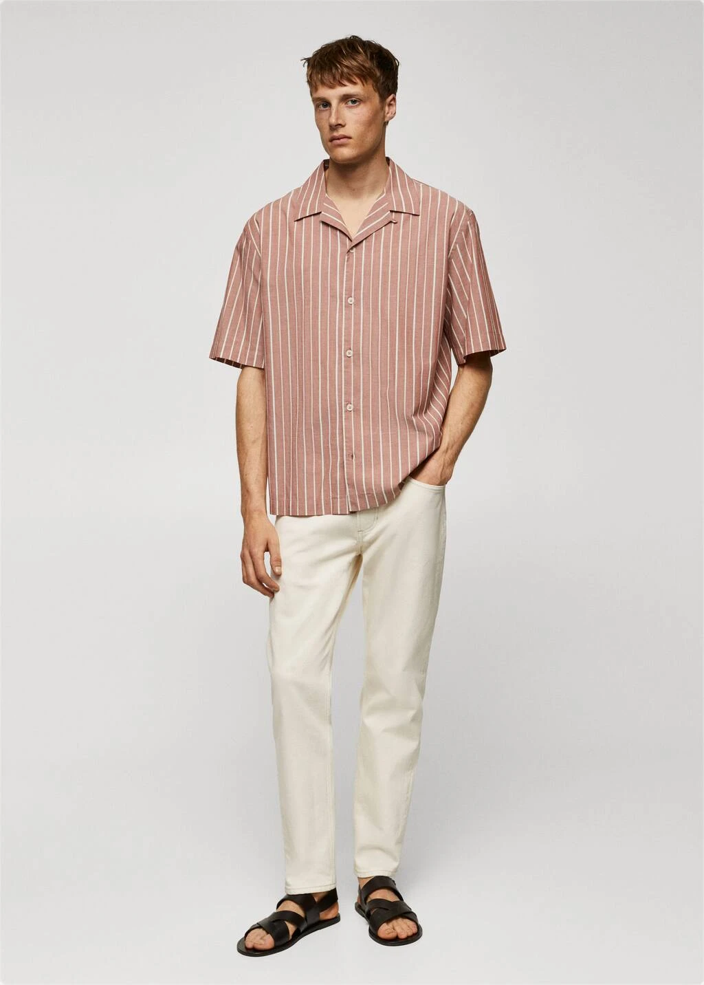 Chemise Rayures 100Â % Coton Col Bowling â Image 2