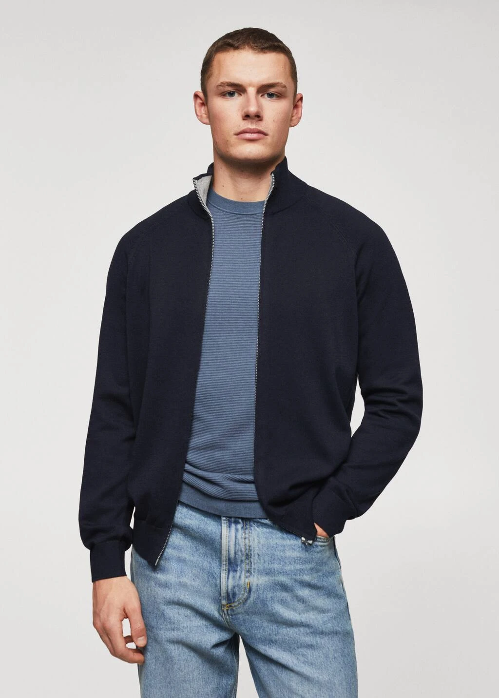 Cardigan Coton Zippé