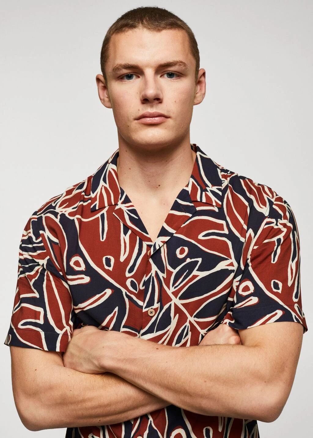 Chemise Bowling En ImprimĂ© Feuilles â Image 4