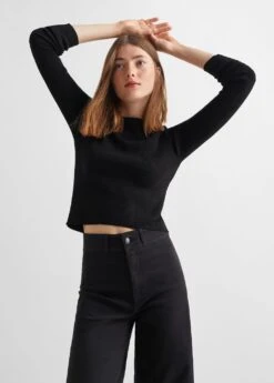 Top Maille Côtelée Ouverture Au Dos