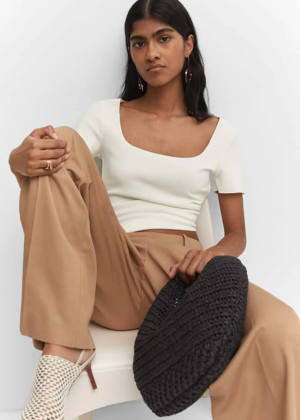 T-shirt Col CarrĂ© â Image 12