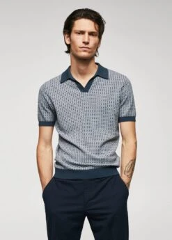 Polo Maille Fine Structure Géométrique