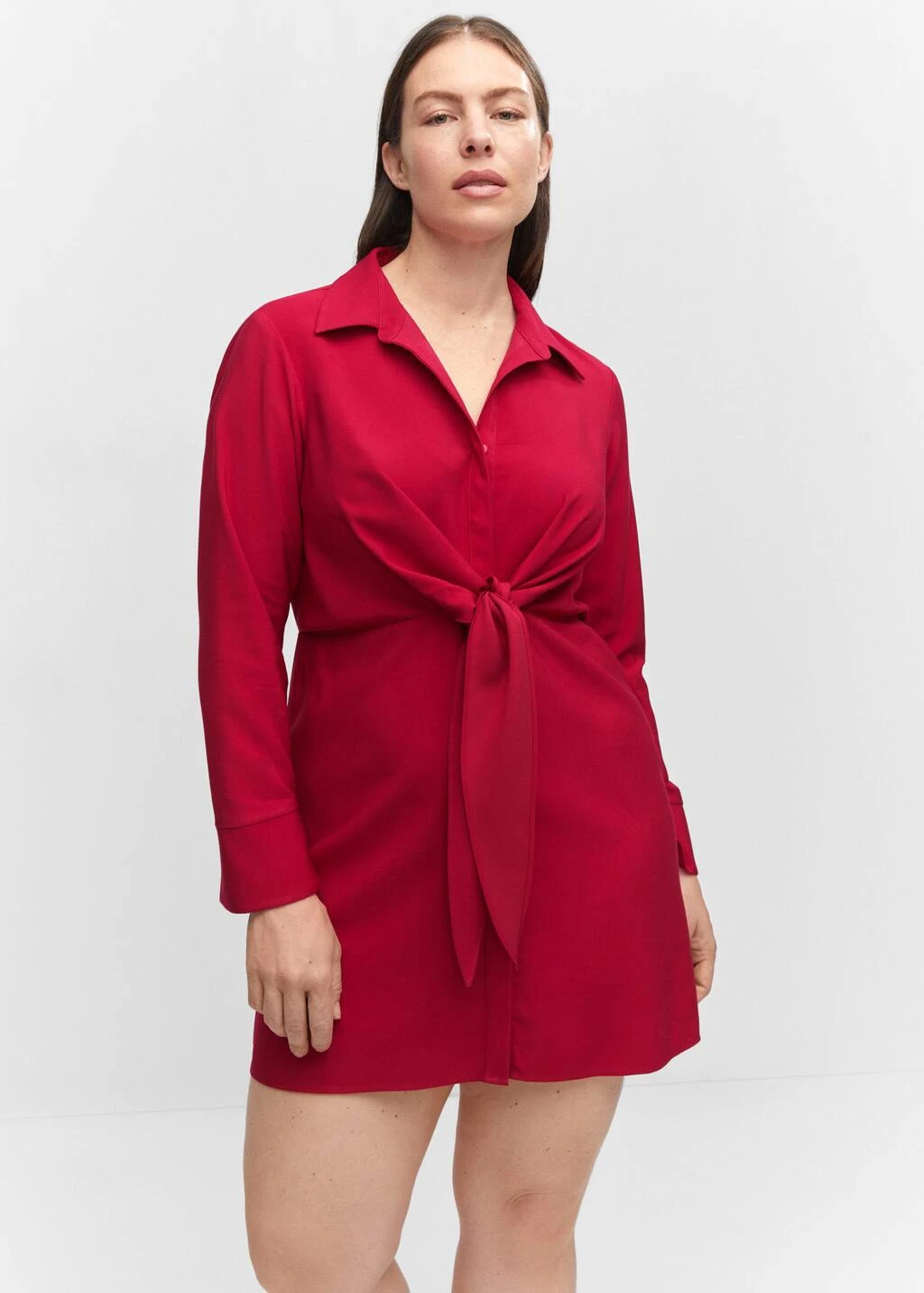 Robe Chemise Détail Nœud – Image 7