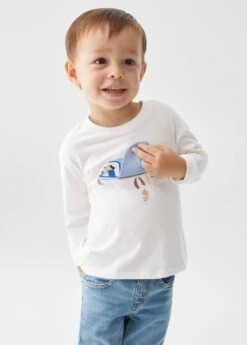 T-shirt En Coton à Dessin