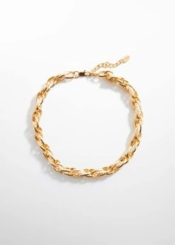 Collier Entrelacé Détail Perles