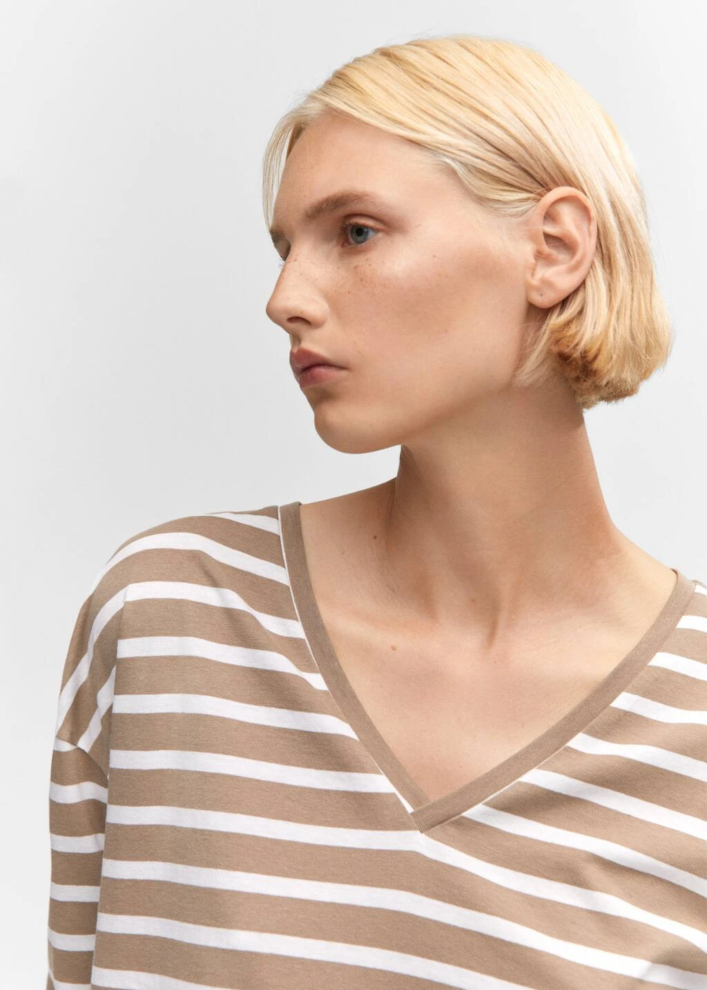 T-shirt Coton Col En V â Image 4