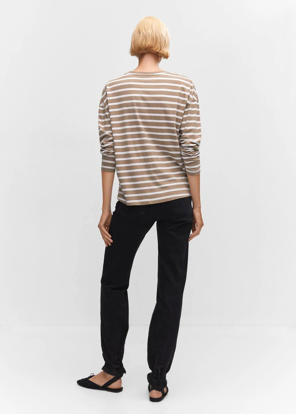 T-shirt Coton Col En V â Image 3