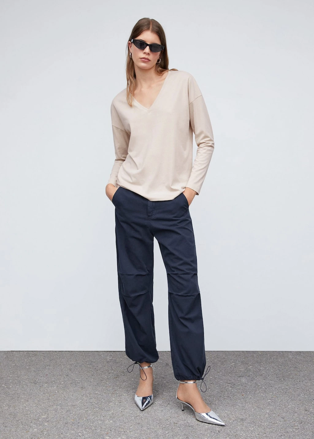 T-shirt Coton Col En V â Image 11