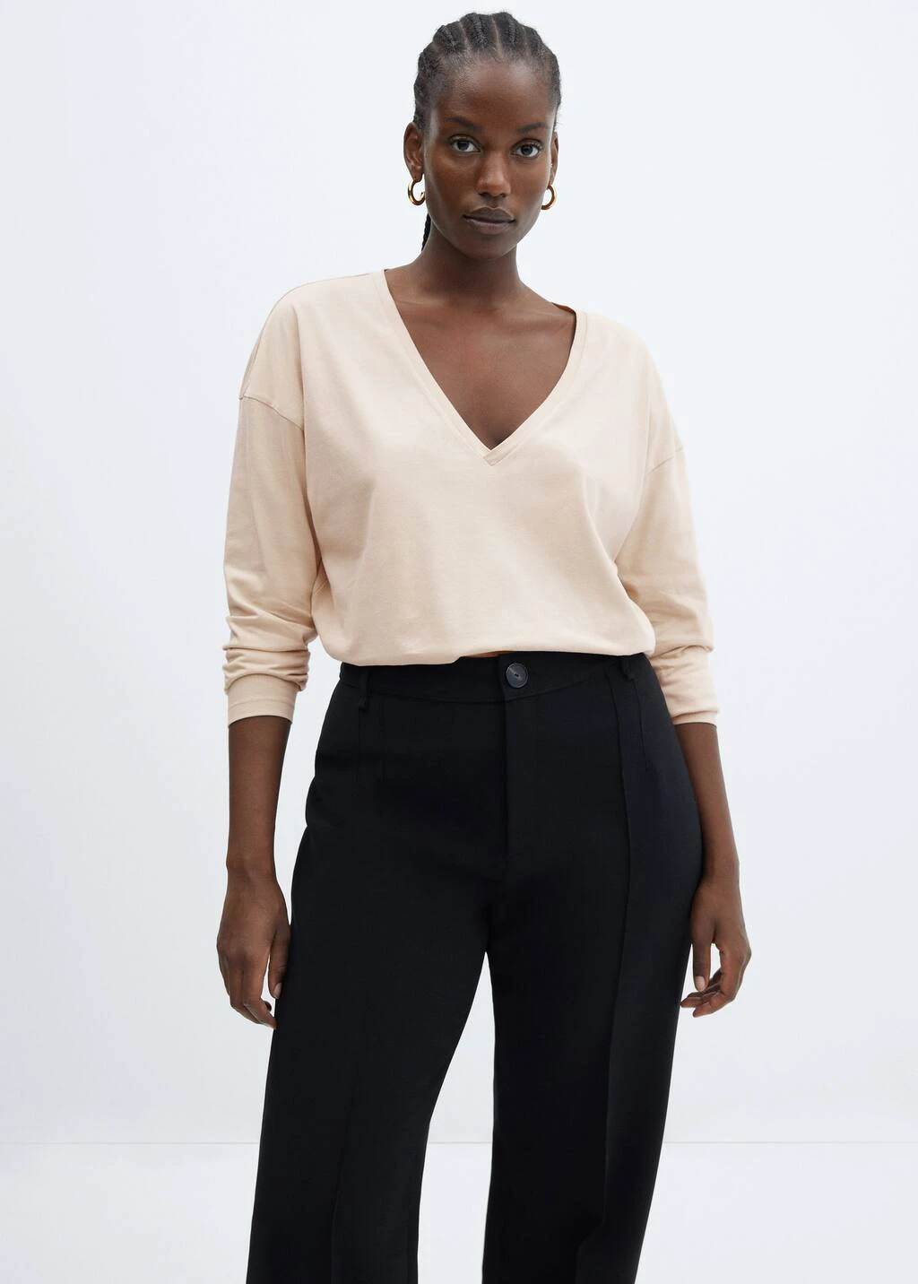 T-shirt Coton Col En V â Image 16